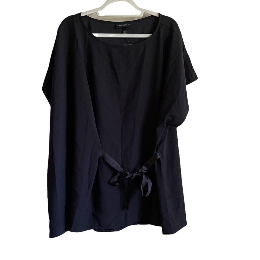 Lane Bryant black blouse with tie front sz 22/24